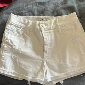 Hollister Women's White Denim Shorts